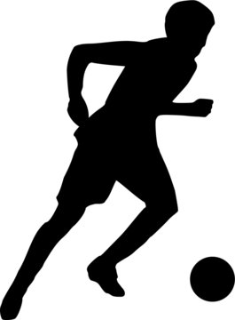 Soccer Player Silhouette Running