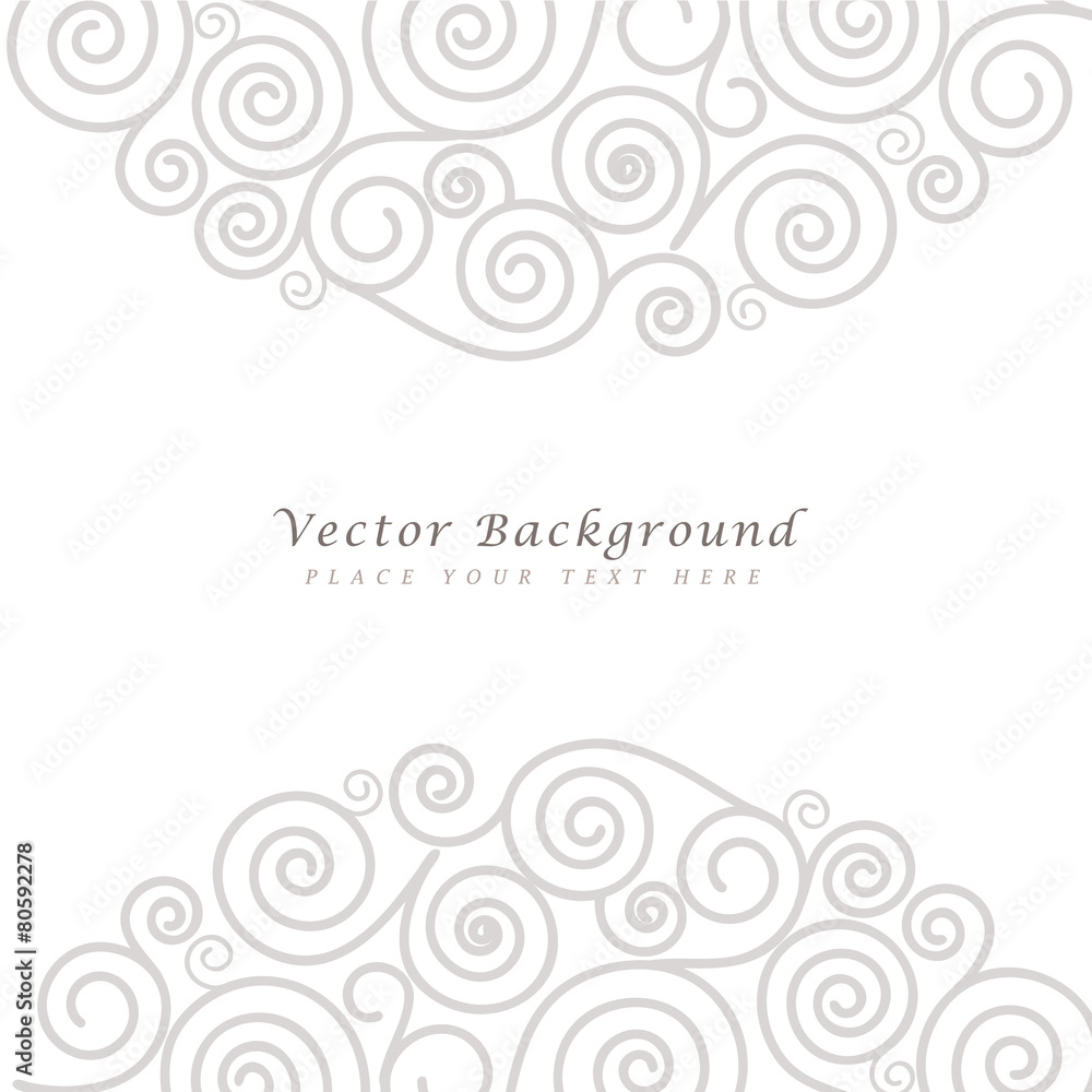 Poster abstract vector background with curls.