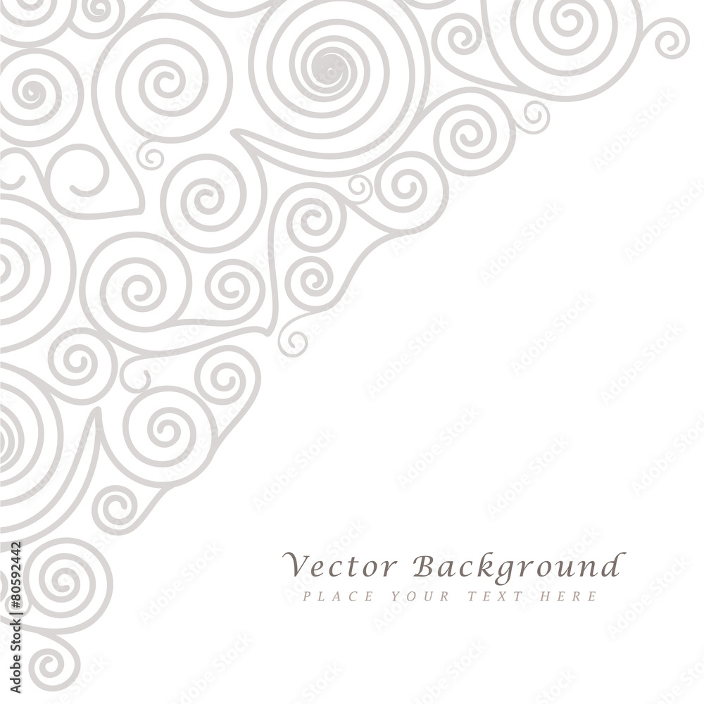 Poster abstract vector background with curls.