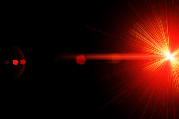 Red laser beam - right side