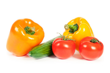 isolated vegetables on a white background