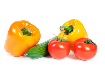 isolated vegetables on a white background