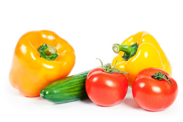 isolated vegetables on a white background