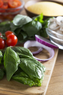 Spinach and other Fresh Ingredients