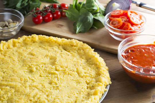 Polenta Pizza Crust