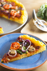 Slice of Polenta Pizza