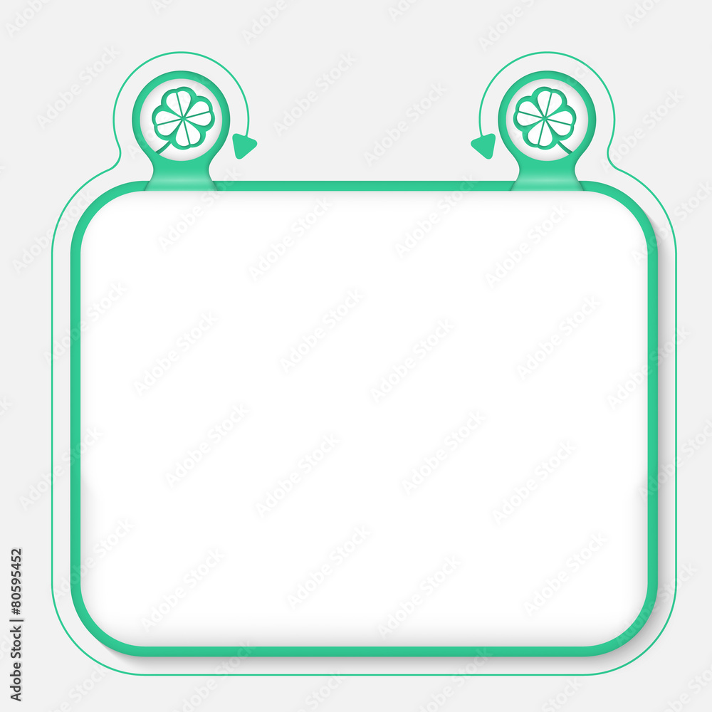 Poster text frame for your text and cloverleaf