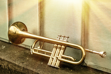 Fototapeta na wymiar Old Trumpet Windows