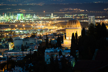 View of Haifa from Shnayim-November at night