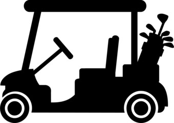 Golf Cart with Clubs