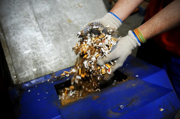 Destroyed counterfeited cigarettes