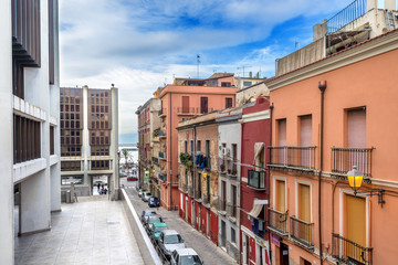 Fototapeta na wymiar Sardegna, Cagliari, quartiere Marina, via Lepanto