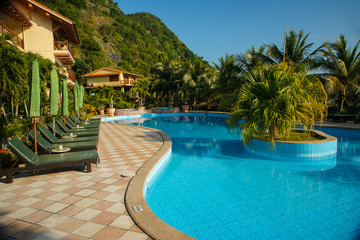 pool in a tropical resort