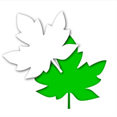 Icono hoja de arce recortado