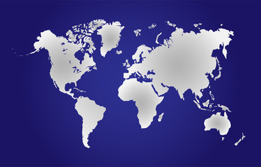 Fototapeta na wymiar Detail Vector World Map