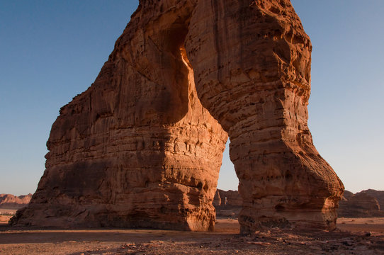 Eleplant Rock formation in the deserts of Saudi Arabia