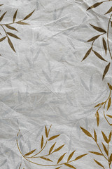 Mulberry paper texture with golden and silver leaf