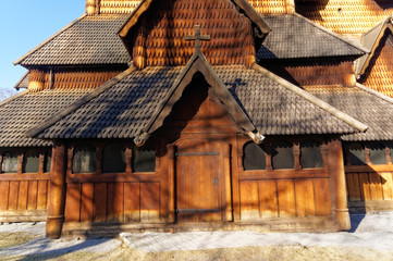 Norwegian church porch