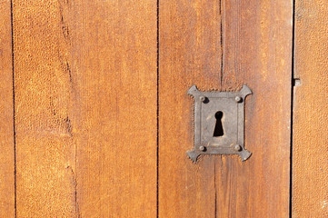 Norwegian lock on the door of the church