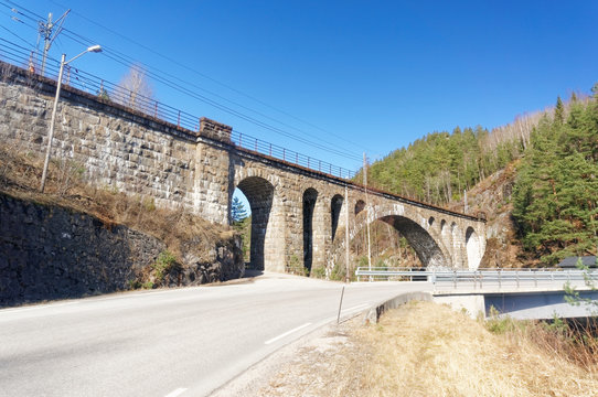 Norwegian stone railway bridge