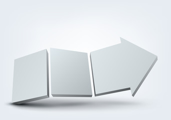 Abstract vector illustration, 3d arrow