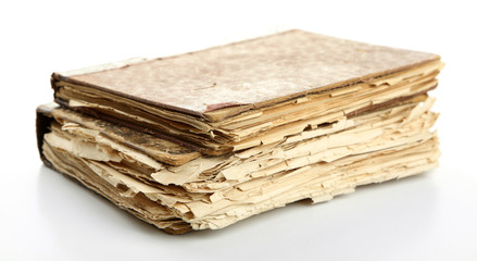 Old books, isolated on white