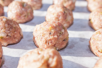 Raw meat balls