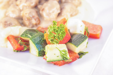 Zuccini and pepper slice