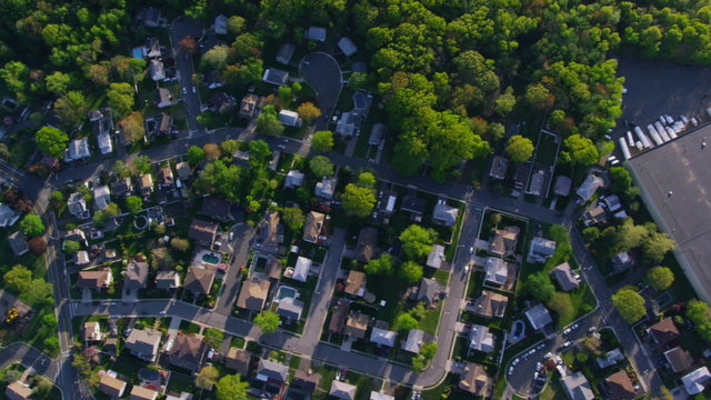 Aerial California Suburban Homes surv