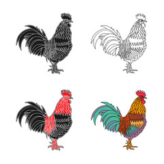 silhouette of the cock 1