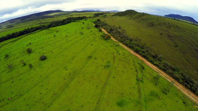 Aerial View from beautiful landscape of nature in Brazil