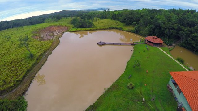 Aerial View of a Typical Farm in Goias, Brazil
