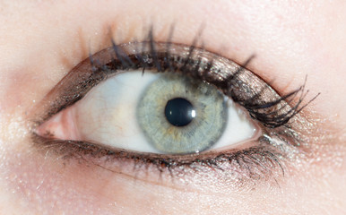 girl eye. close-up