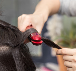 Barber work in a beauty salon