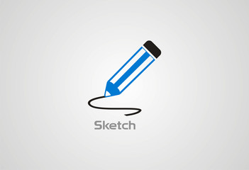 Write logo sketching icon vector - 80611486