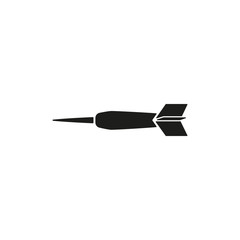 The dart icon. Game symbol. Flat