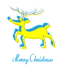 Prancer Reindeer Christmas Greeting