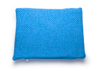 Soft blank blue pillow