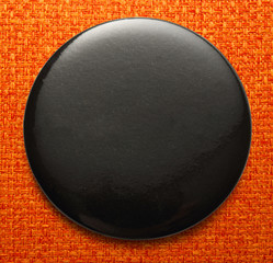 Blank black round badge