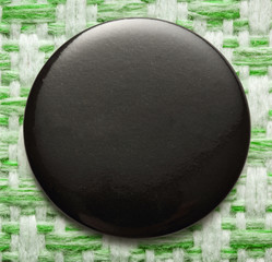 Blank black round badge