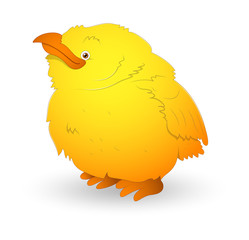 Small Yellow Cartoon Bird