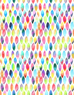 Seamless pattern of paint splash watercolor drops