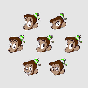 Different emotions monkey