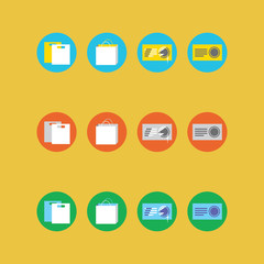 Collection of four different colored icons