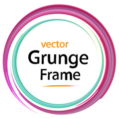 grunge frame, retro