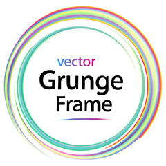 grunge frame, retro