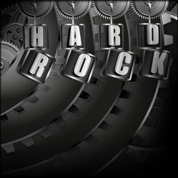 background hard rock with metal mechanism