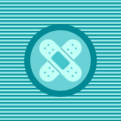 Band aid color flat icon