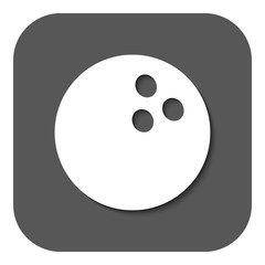 The bowling icon. Game symbol. Flat