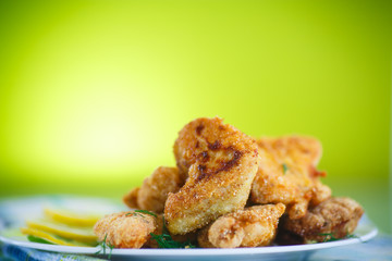 chicken fried in batter with dill